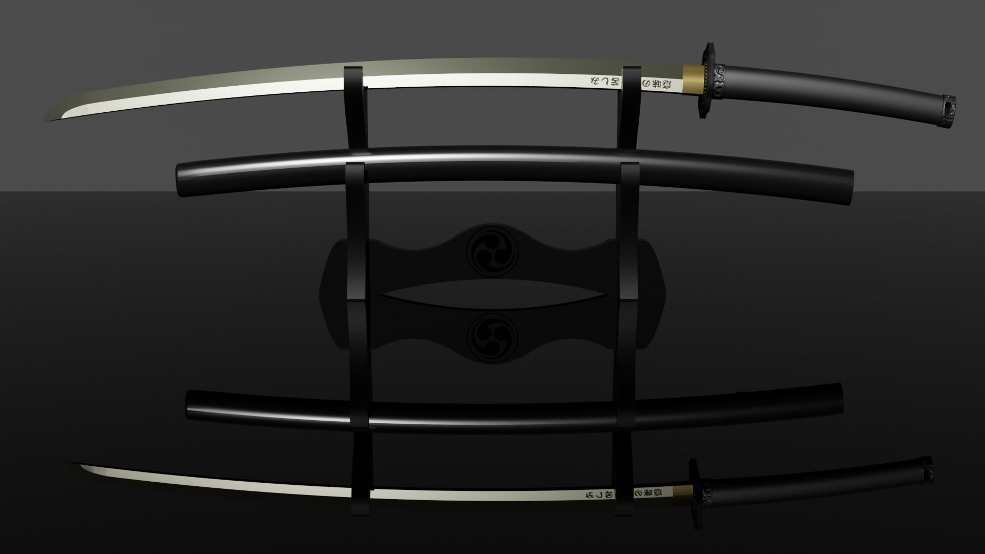 Ronin Katana With Stand 3D print model_1