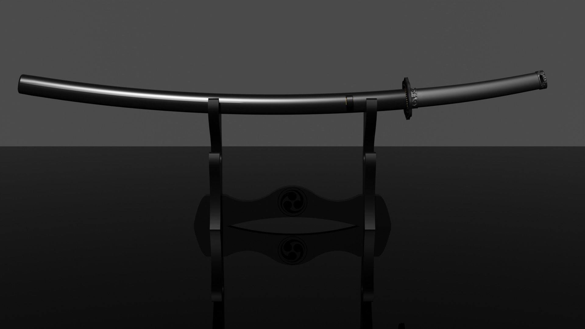 Ronin Katana With Stand 3D print model_6