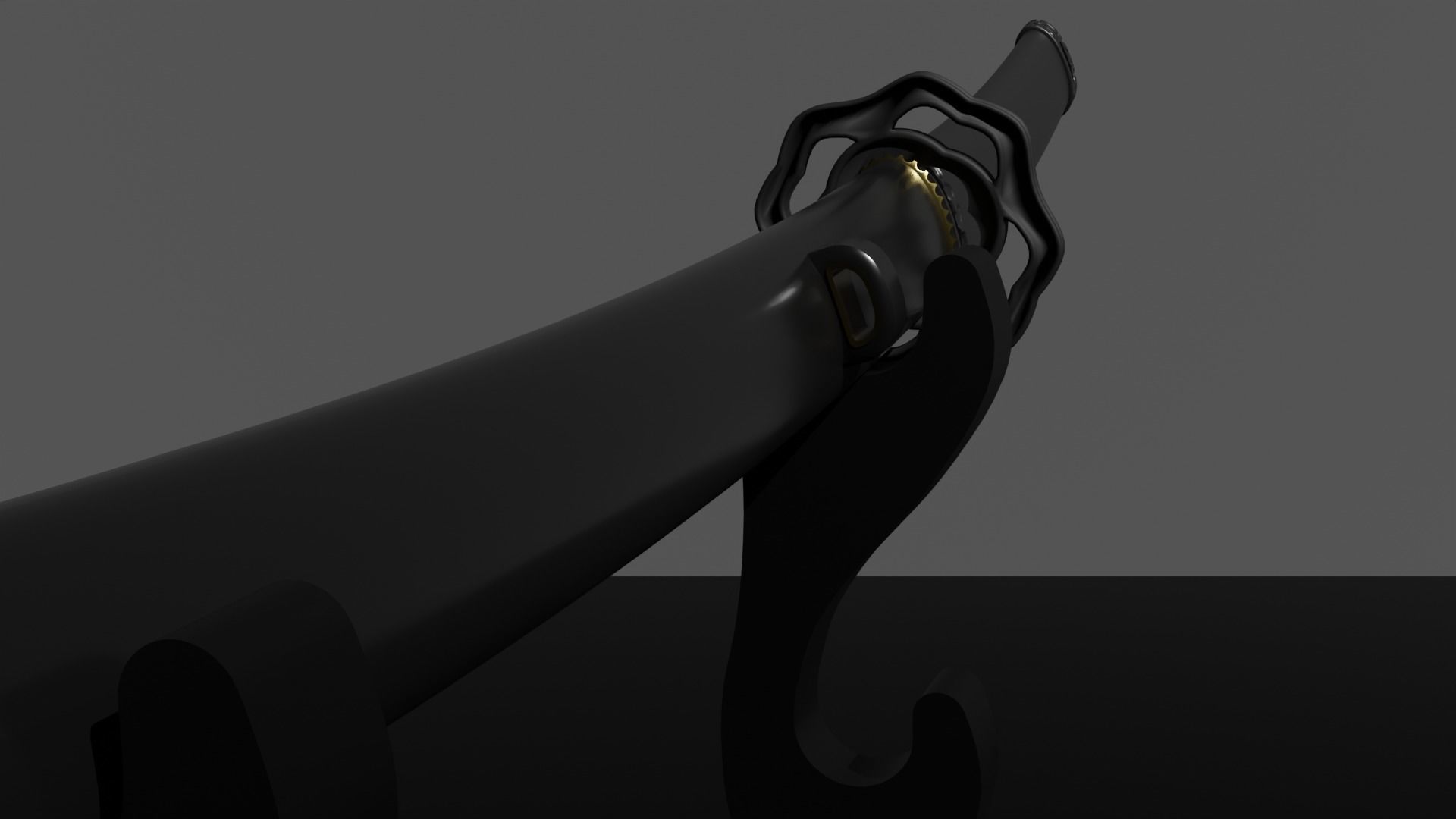 Ronin Katana With Stand 3D print model_7