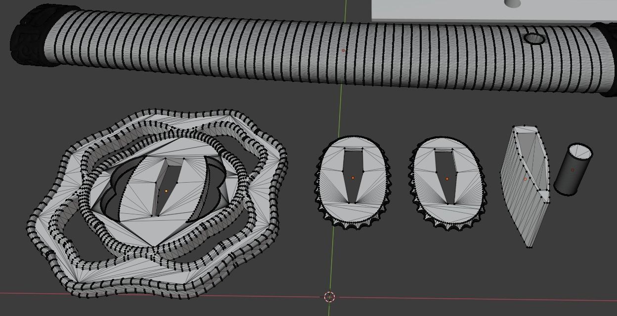 Ronin Katana With Stand 3D print model_12