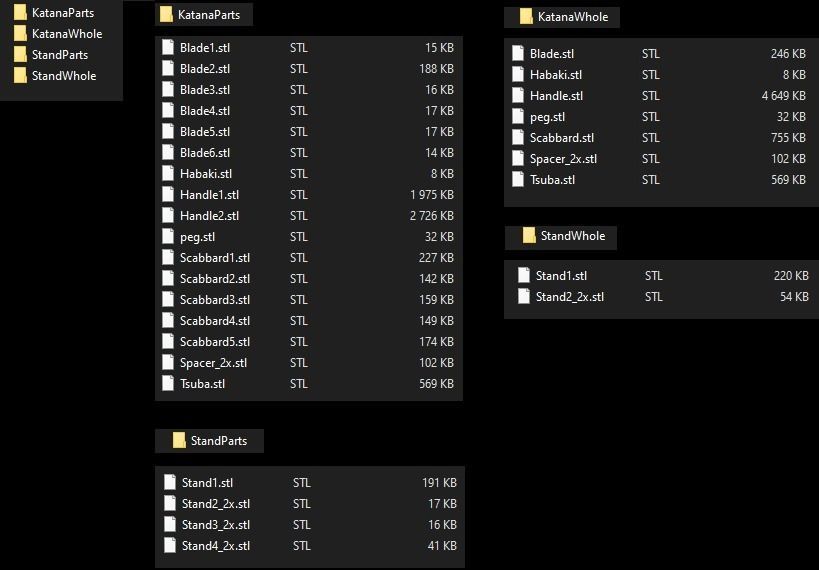 Ronin Katana With Stand 3D print model_15