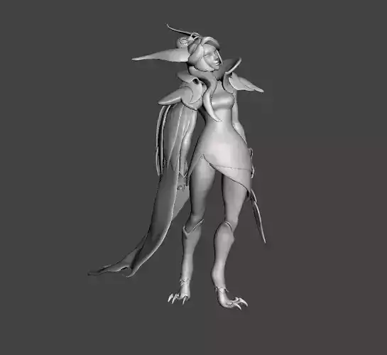 Brave Phoenix Xayah 3D Model