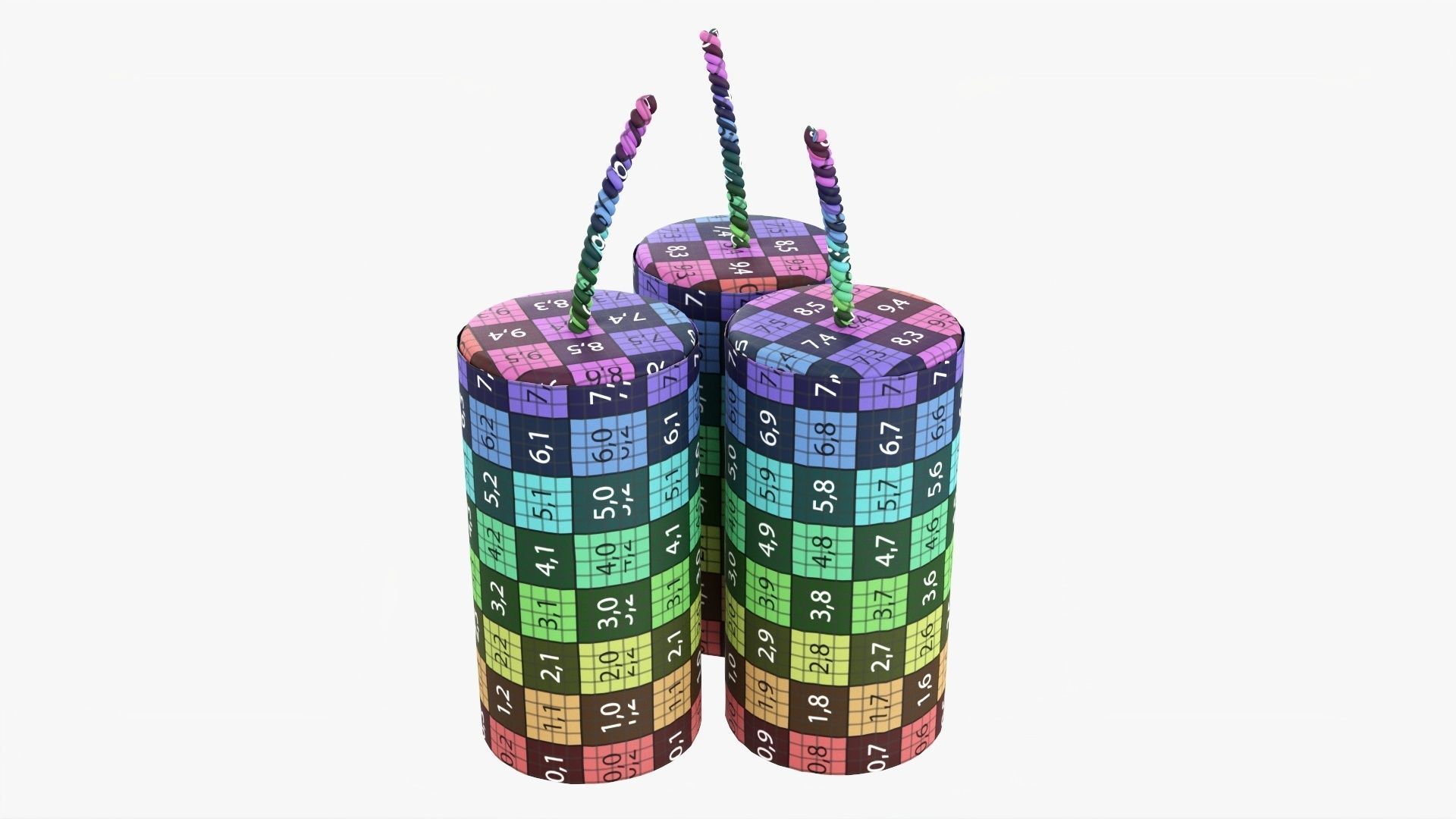 Firecracker fireworks 01 3D model_12