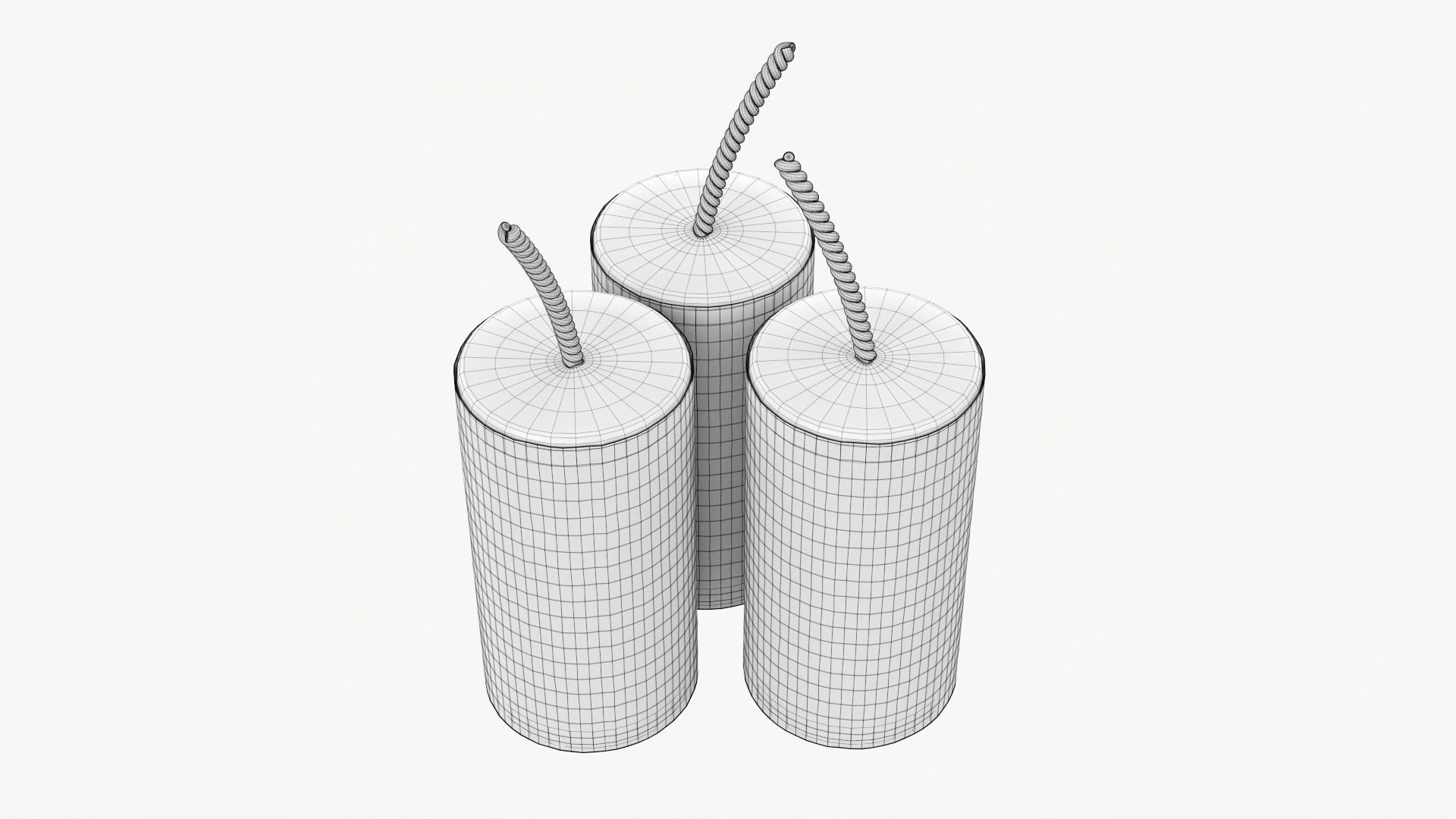 Firecracker fireworks 01 3D model_7