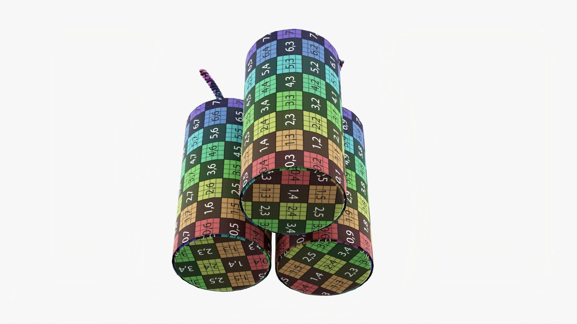 Firecracker fireworks 01 3D model_13