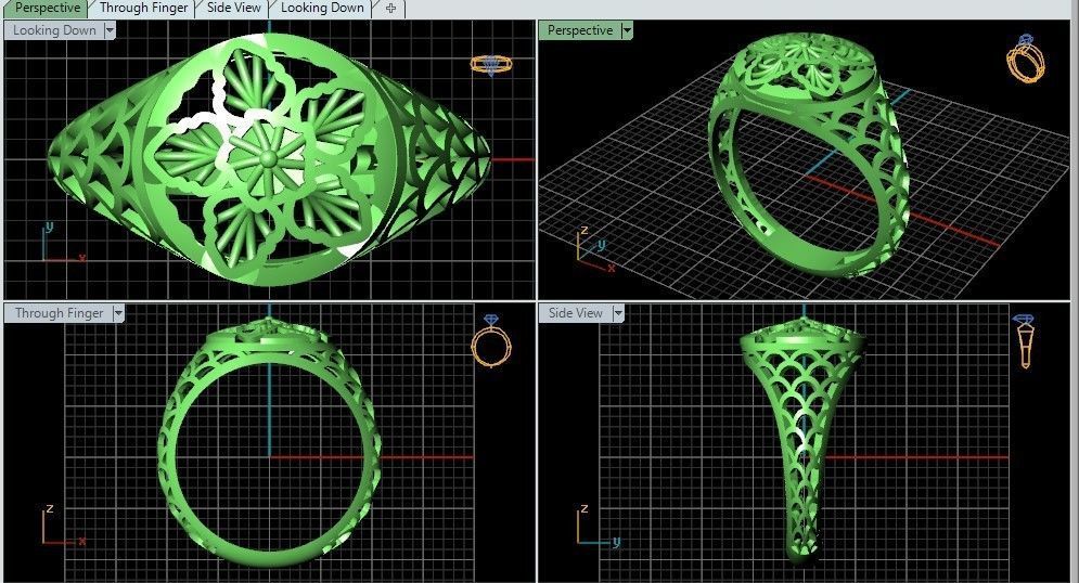 reticulate ring 1 3D print model_1