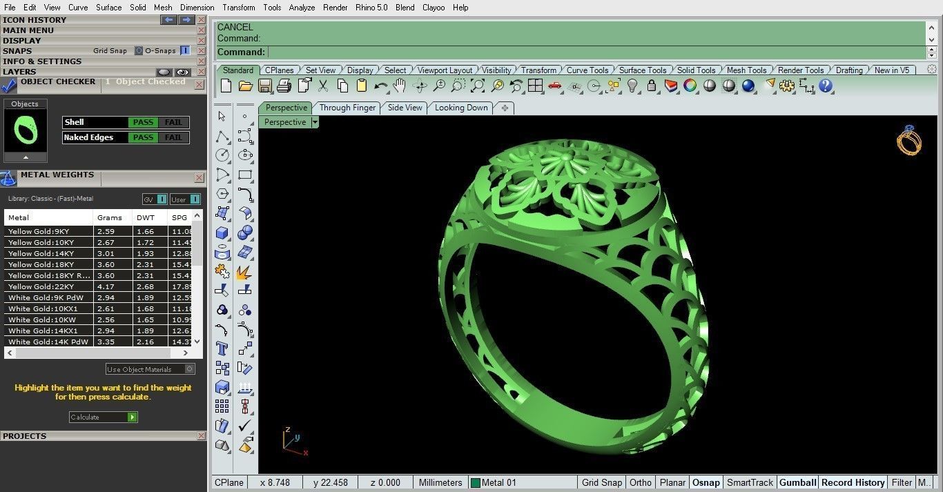 reticulate ring 1 3D print model_2