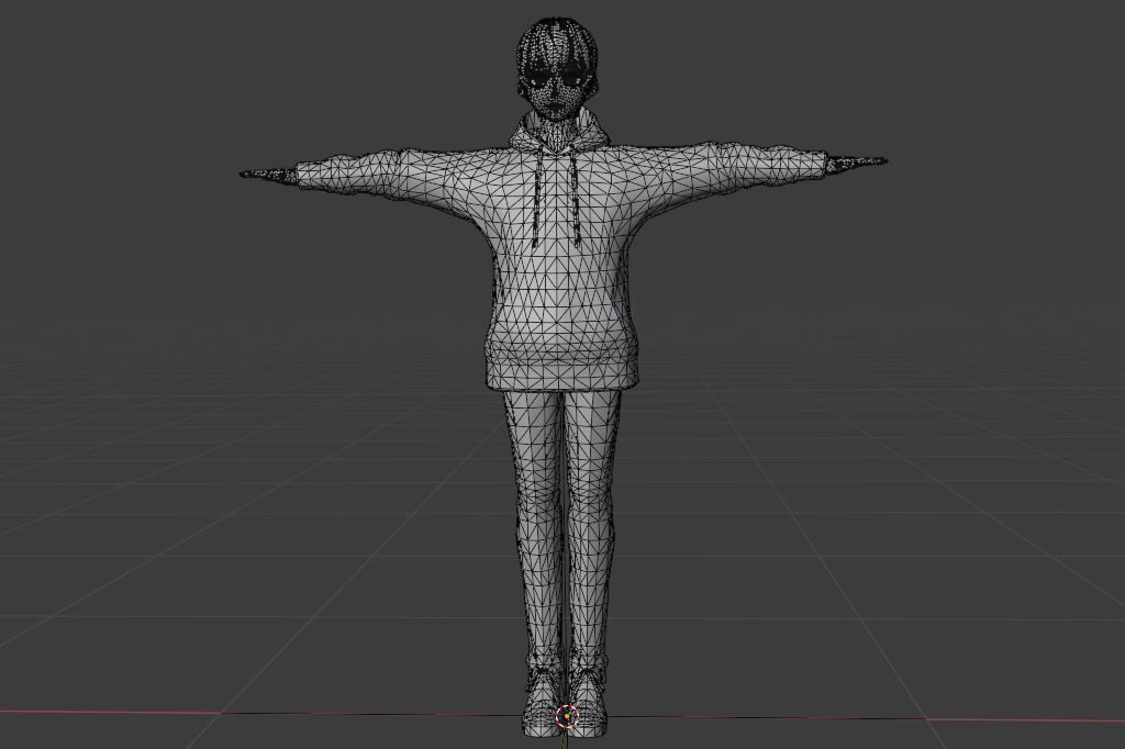 cute anime boy character c9 Low-poly 3D model_11