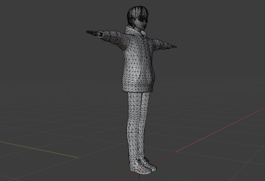 cute anime boy character c9 Low-poly 3D model_12