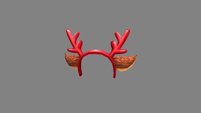 Cartoon elk antlers decoration - Hair band Low-poly 3D model