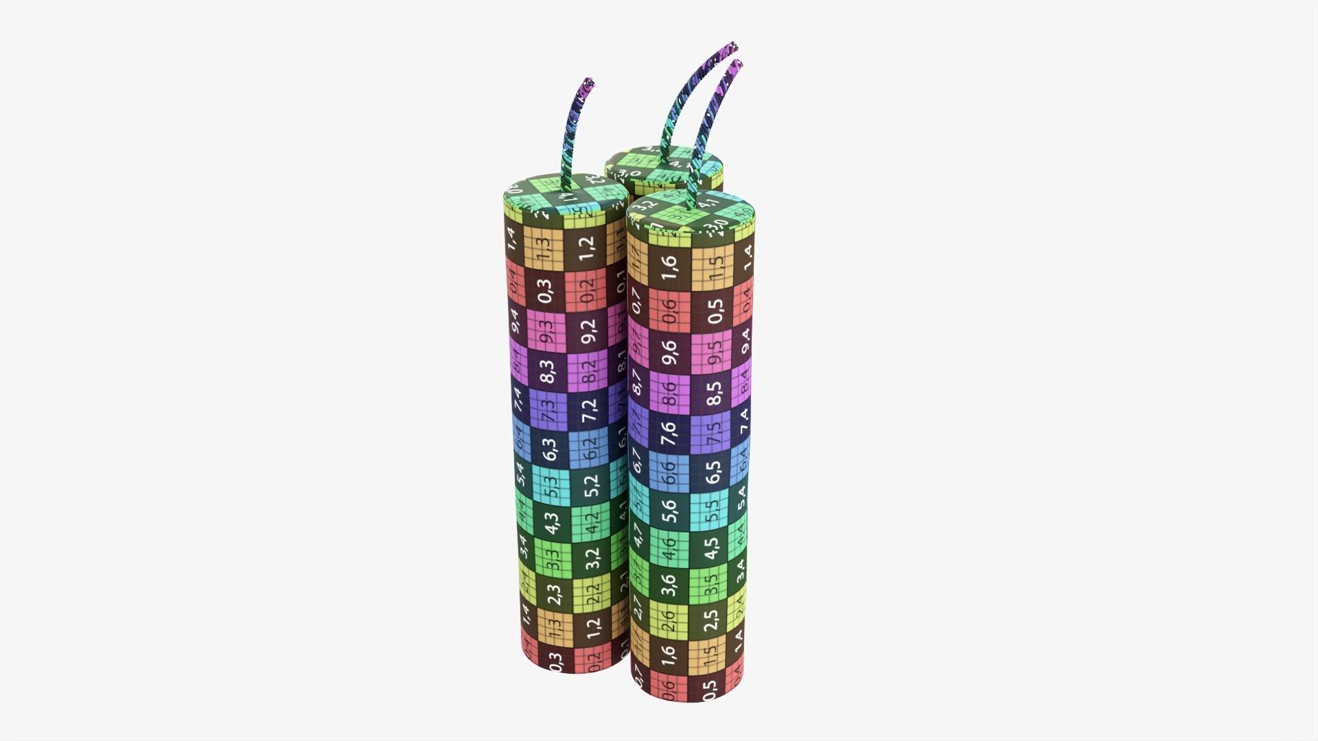 Firecracker fireworks 03 3D model_12