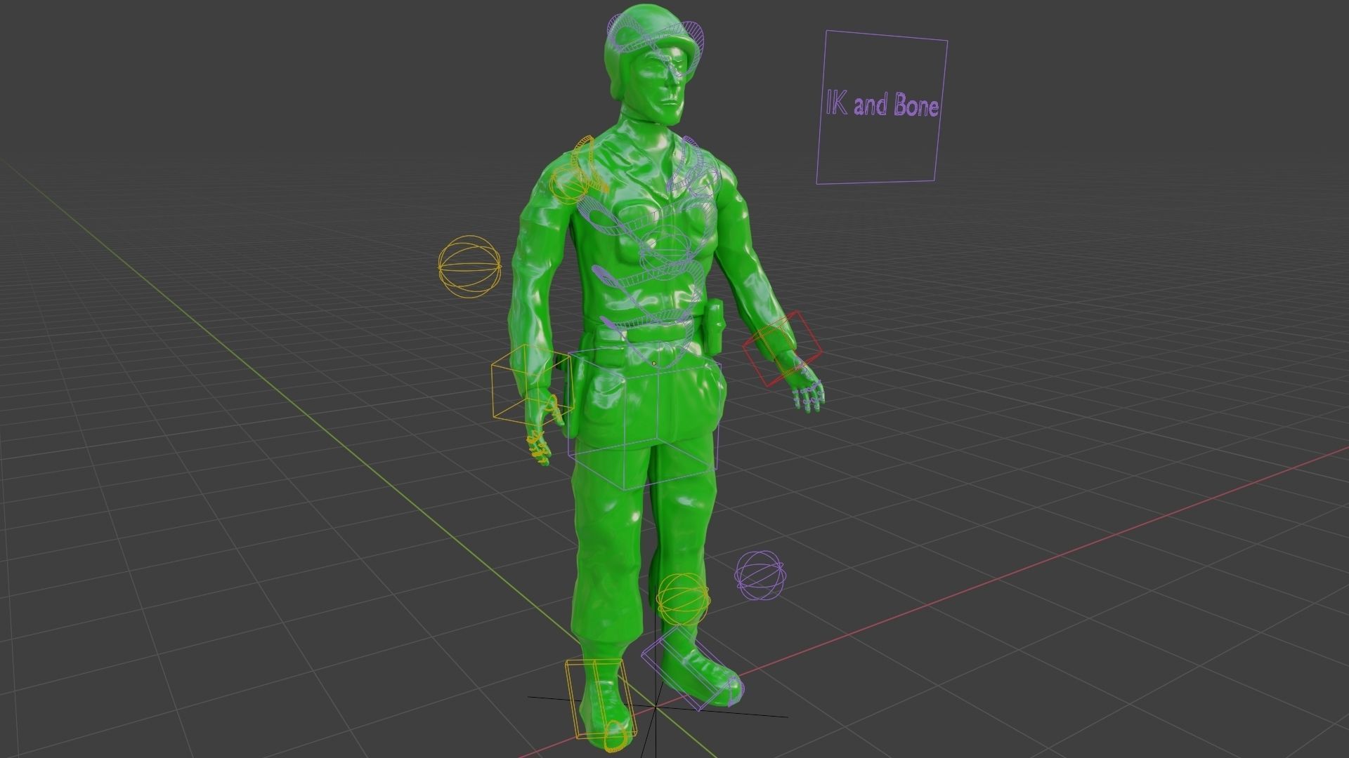 Rigged Green Army Men  Low-poly 3D model_30