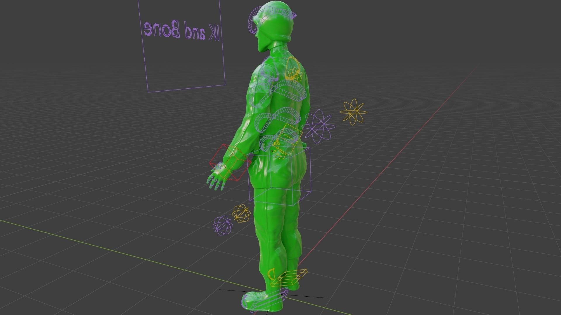 Rigged Green Army Men  Low-poly 3D model_44