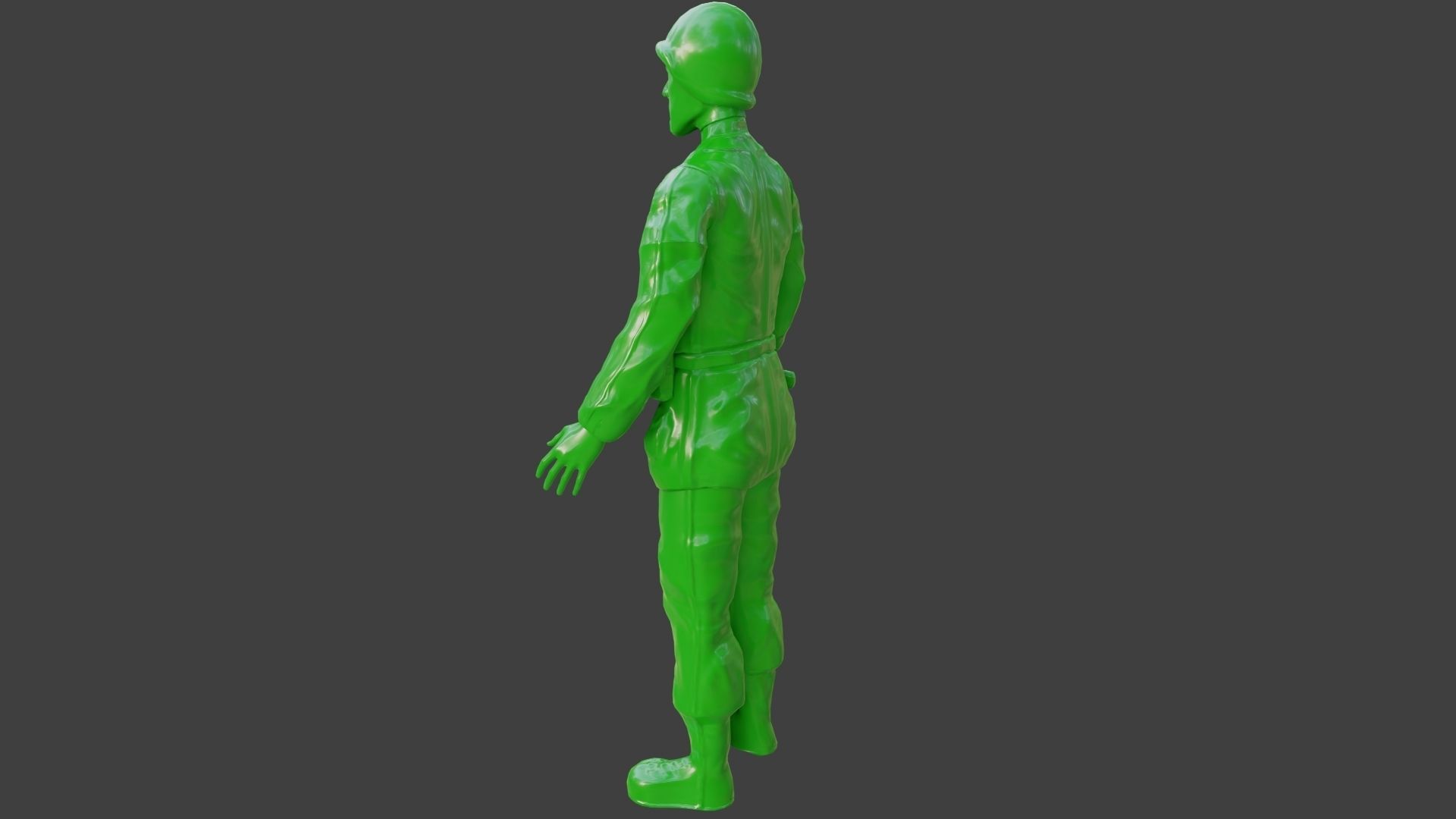 Rigged Green Army Men  Low-poly 3D model_19