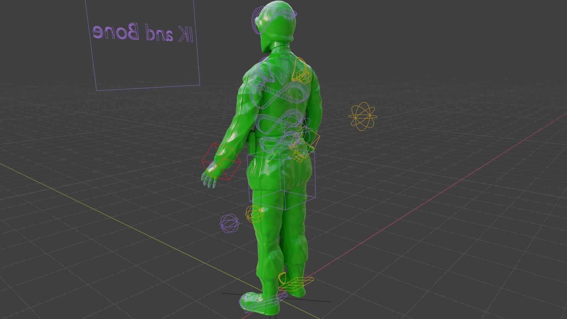 Rigged Green Army Men  Low-poly 3D model_43