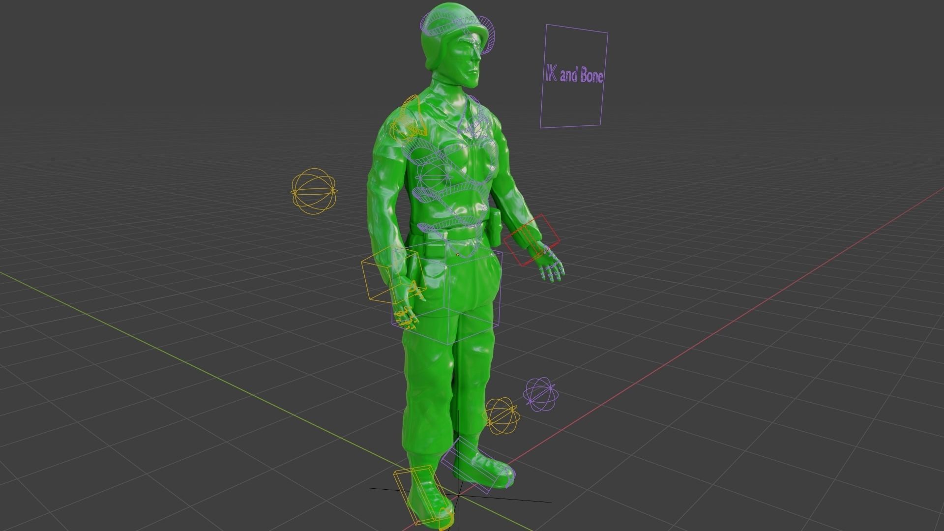 Rigged Green Army Men  Low-poly 3D model_31