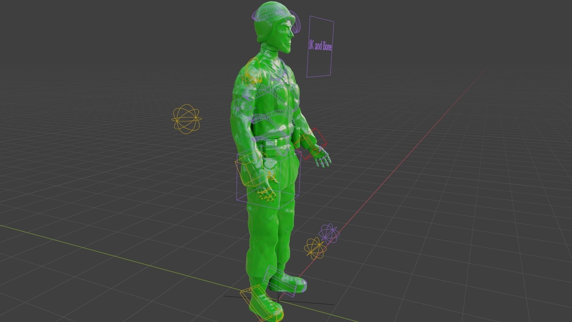 Rigged Green Army Men  Low-poly 3D model_32