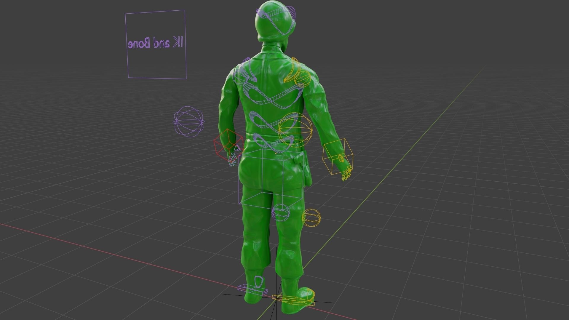 Rigged Green Army Men  Low-poly 3D model_38