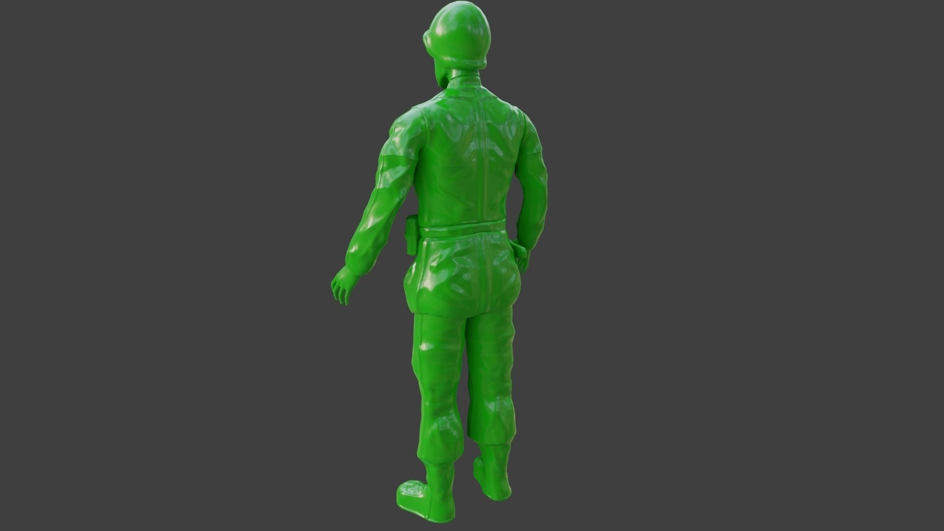 Rigged Green Army Men  Low-poly 3D model_17