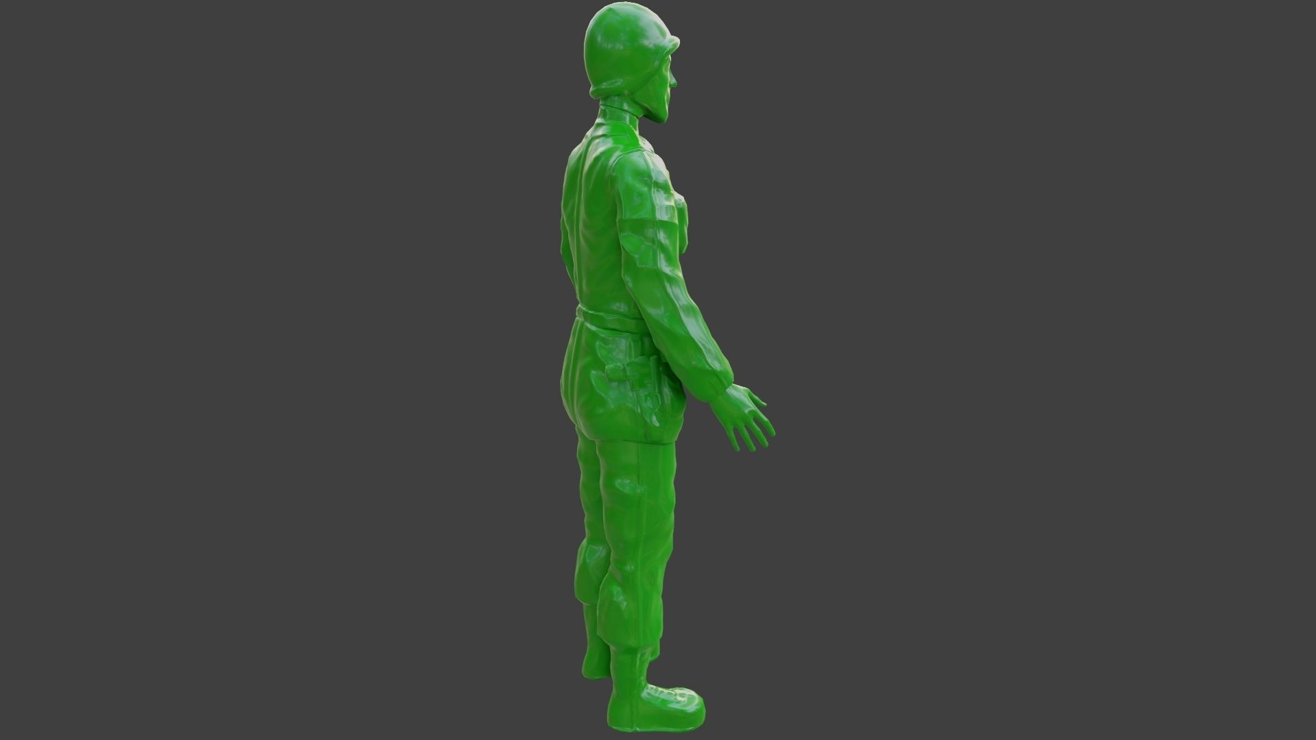 Rigged Green Army Men  Low-poly 3D model_10