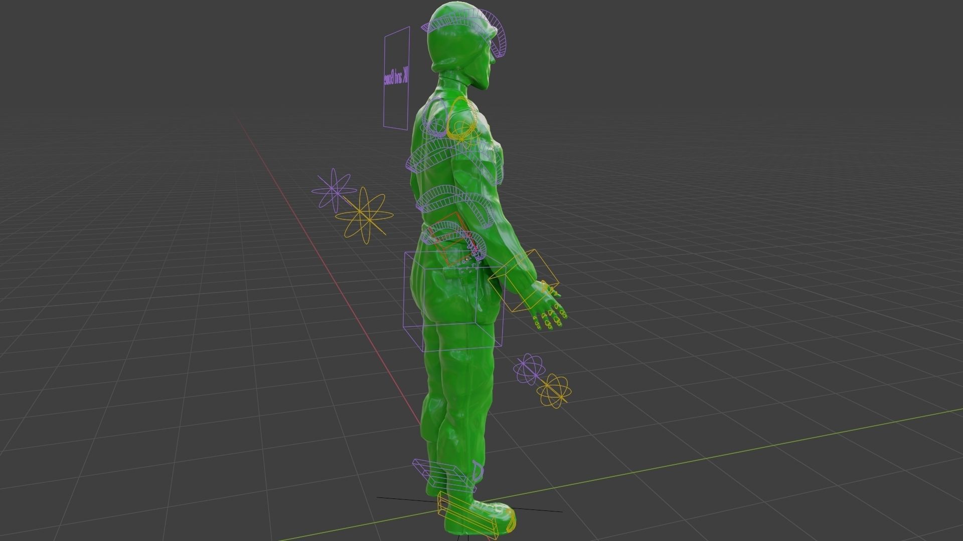 Rigged Green Army Men  Low-poly 3D model_35