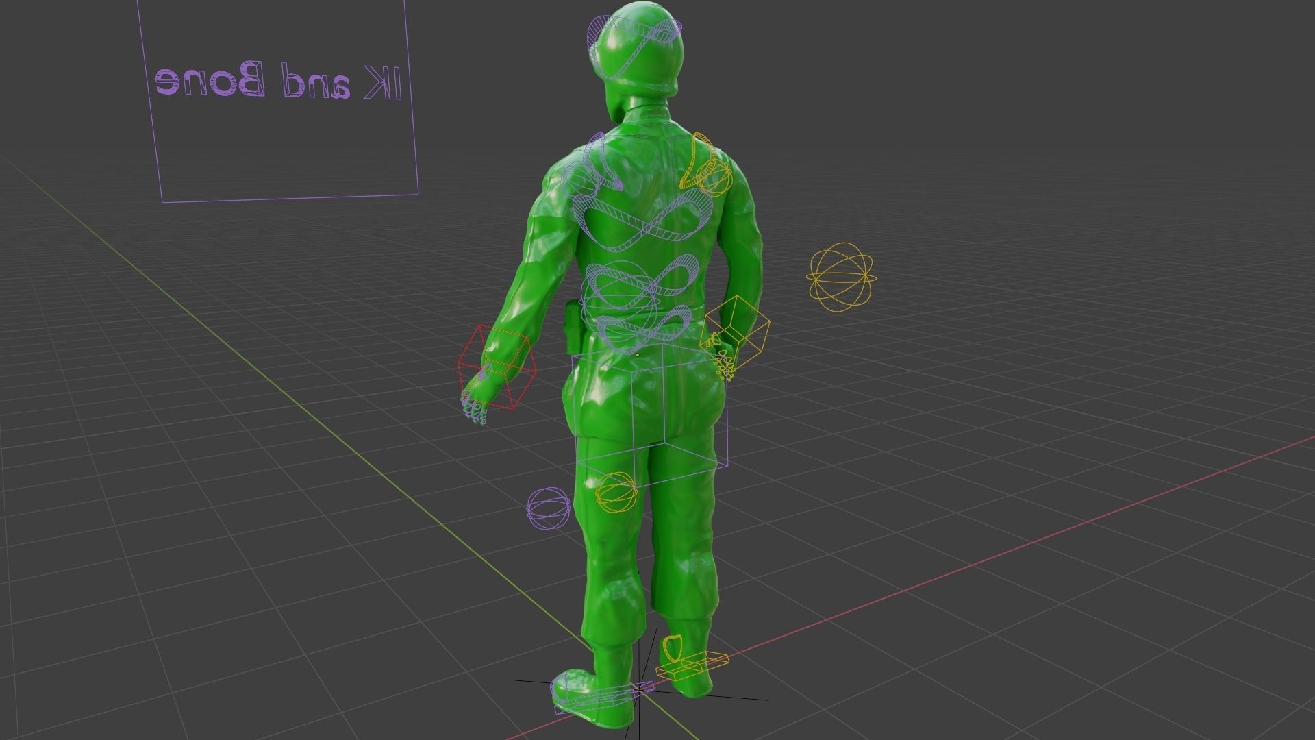 Rigged Green Army Men  Low-poly 3D model_42