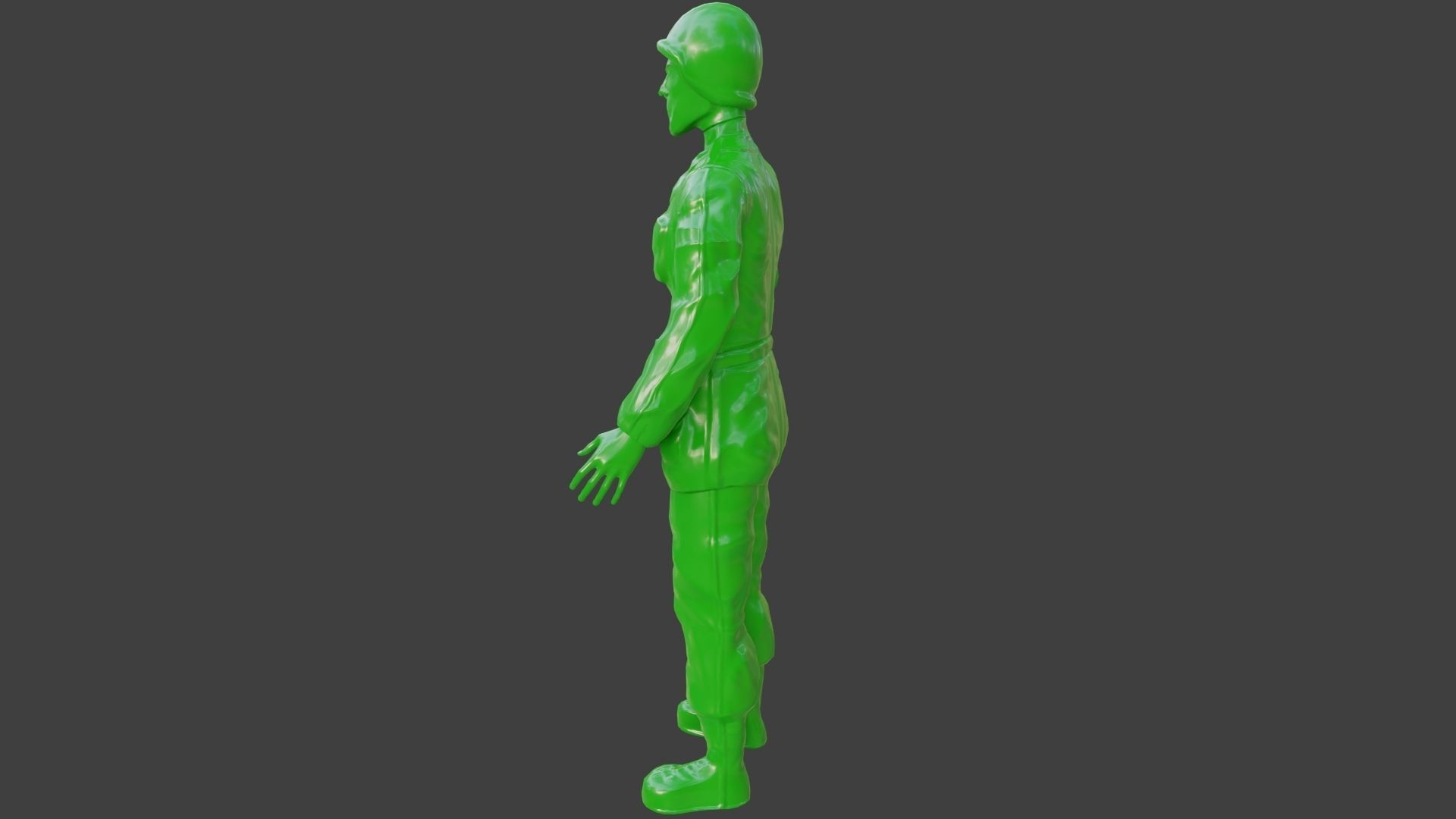 Rigged Green Army Men  Low-poly 3D model_20