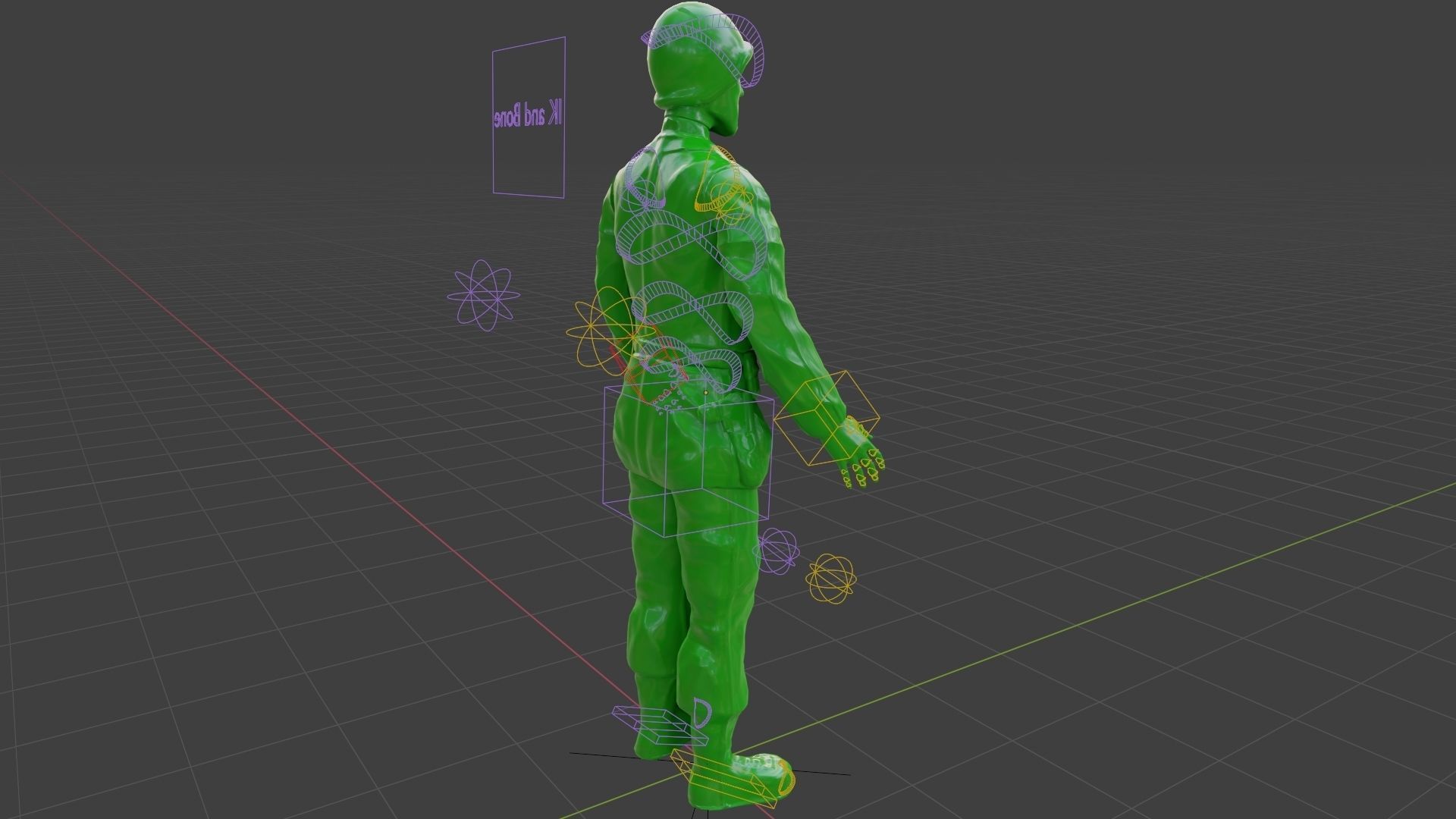 Rigged Green Army Men  Low-poly 3D model_36
