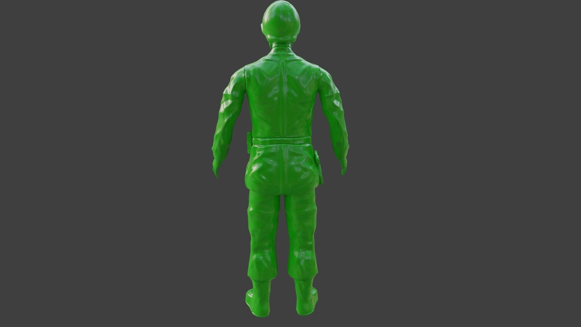Rigged Green Army Men  Low-poly 3D model_15