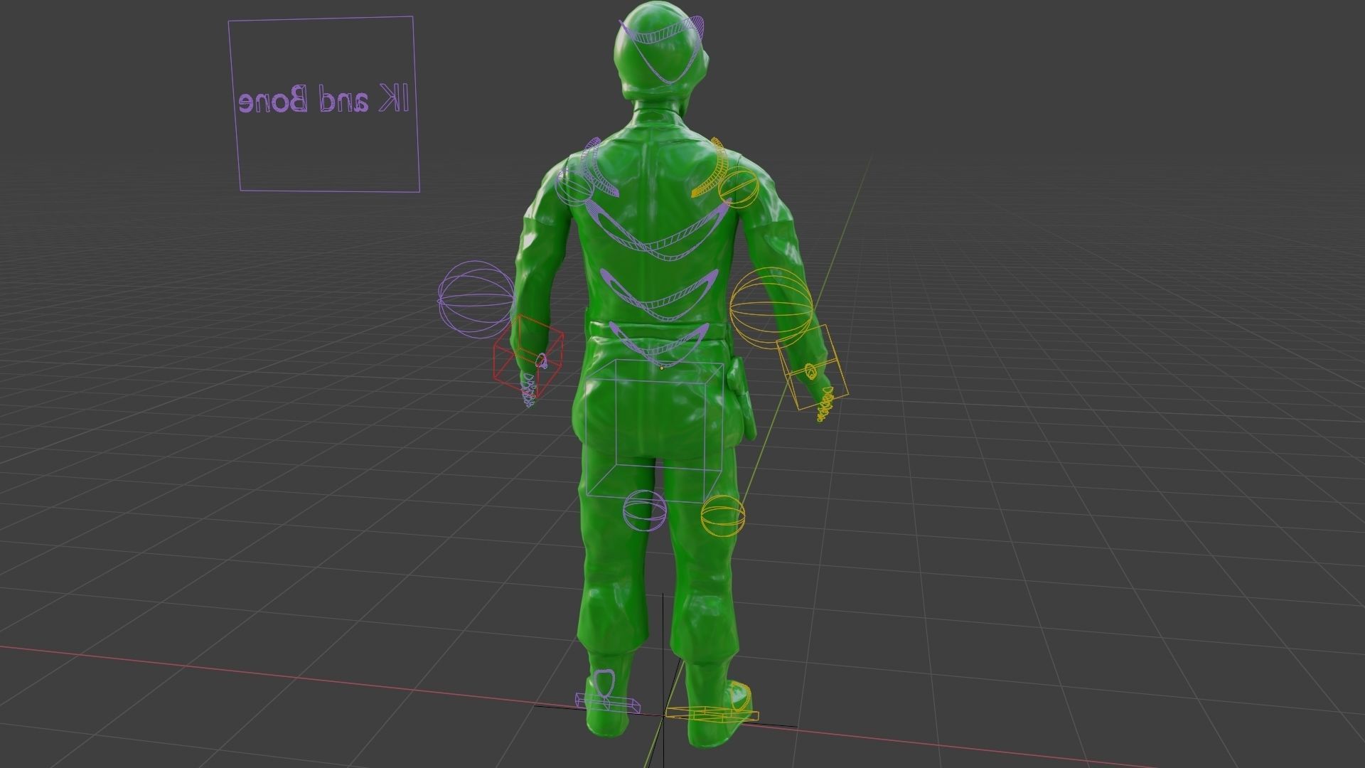 Rigged Green Army Men  Low-poly 3D model_39