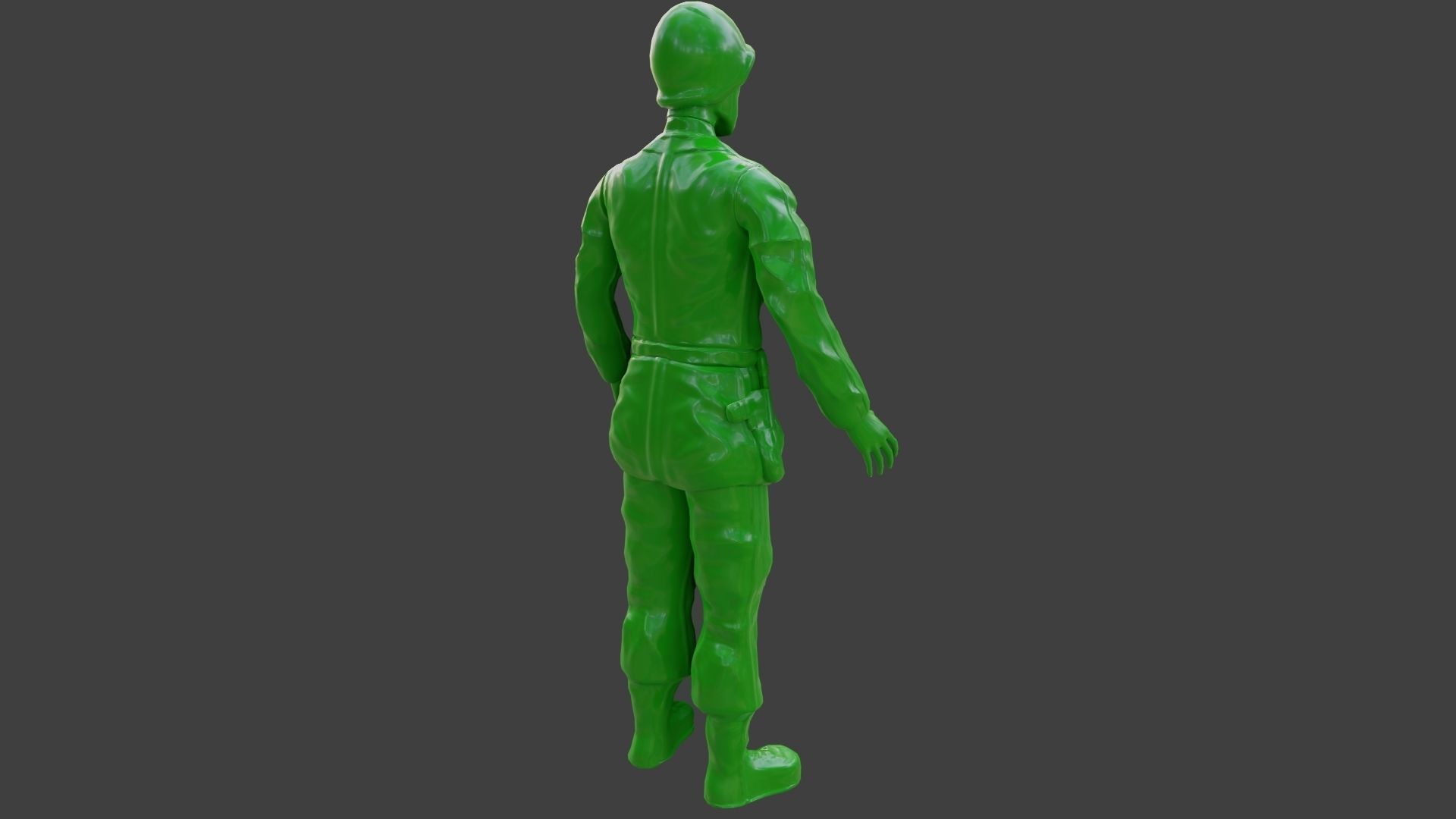 Rigged Green Army Men  Low-poly 3D model_12