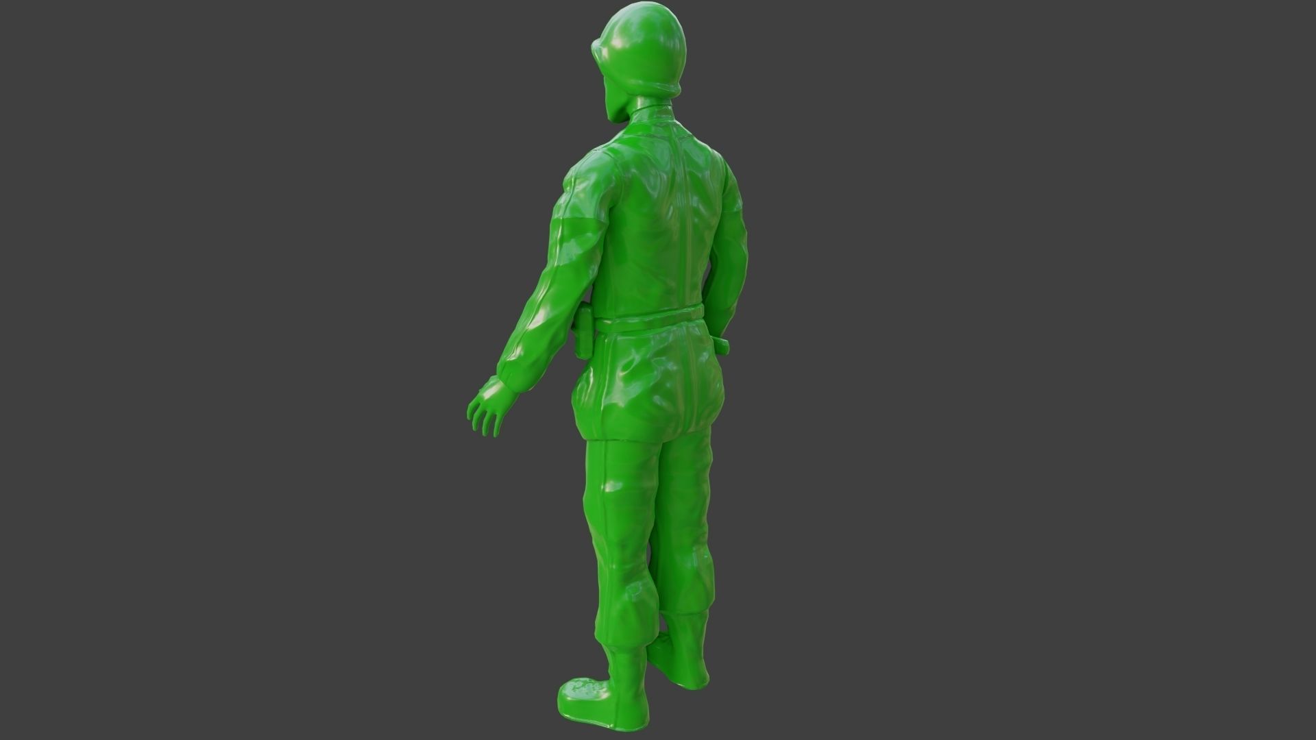 Rigged Green Army Men  Low-poly 3D model_18