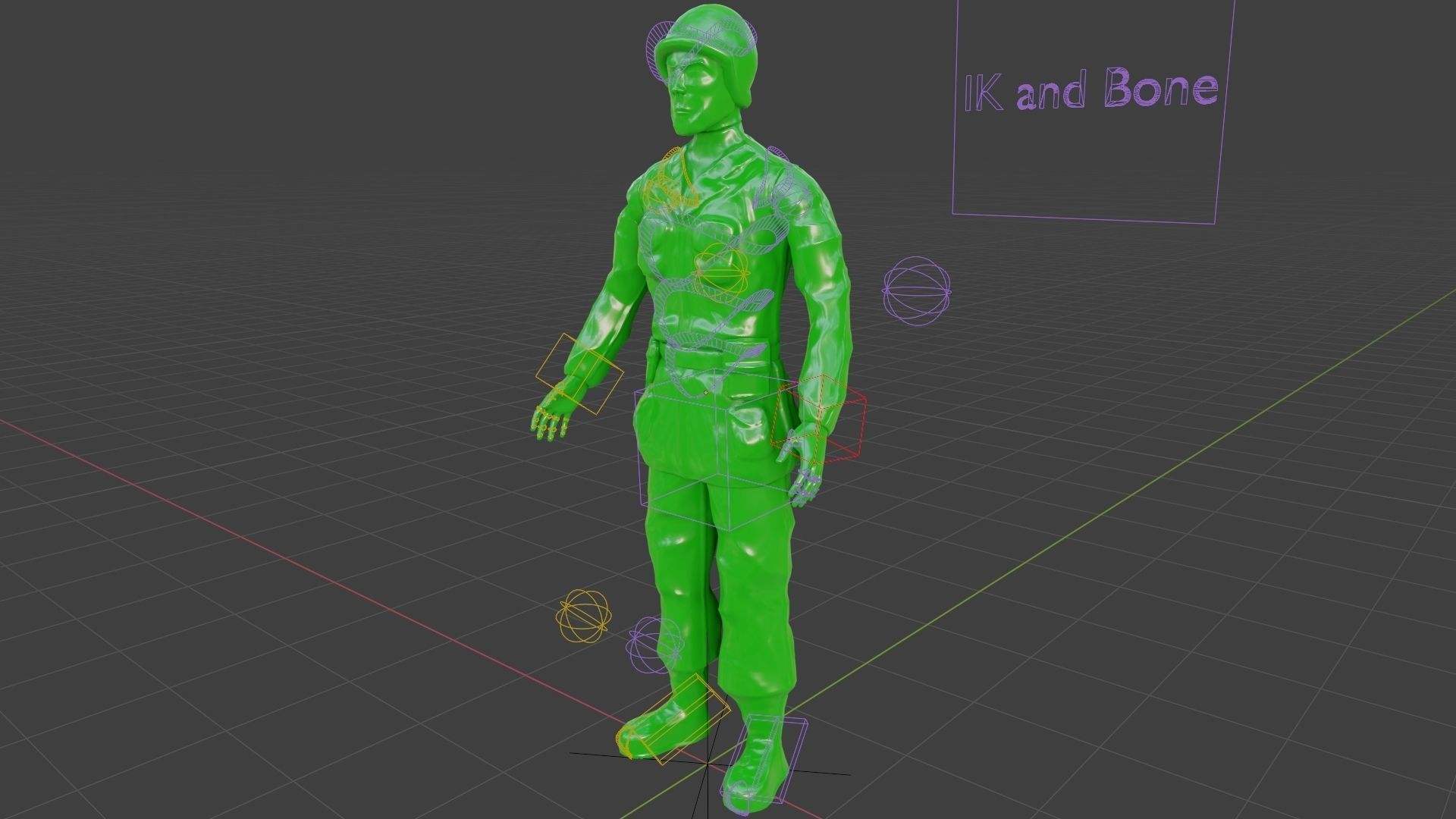 Rigged Green Army Men  Low-poly 3D model_50