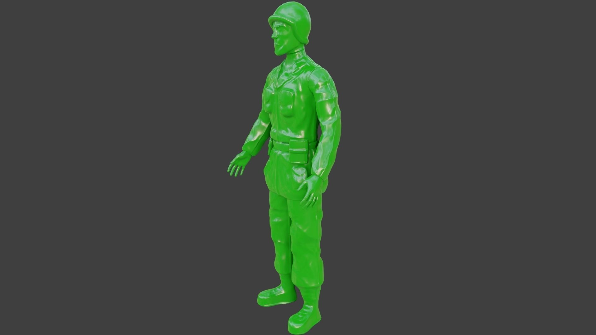 Rigged Green Army Men  Low-poly 3D model_22