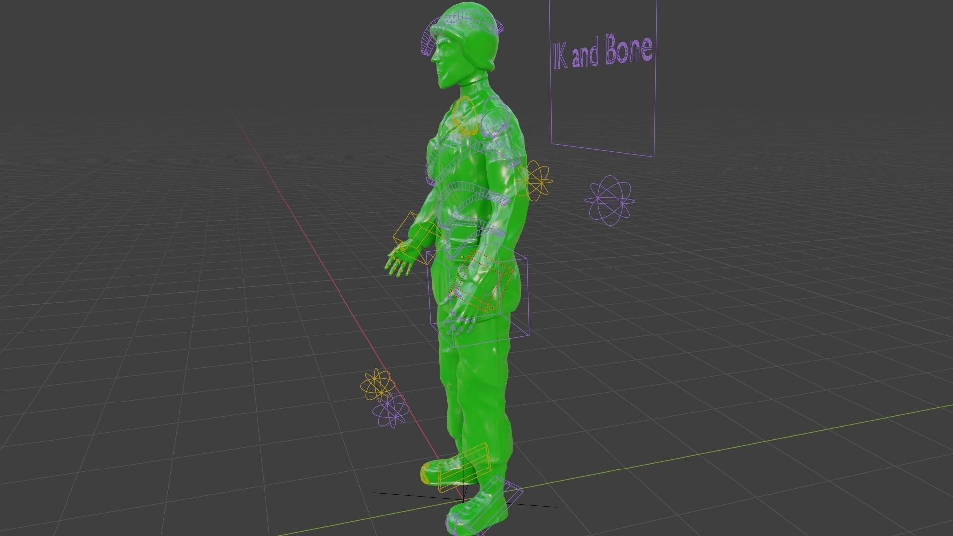 Rigged Green Army Men  Low-poly 3D model_48