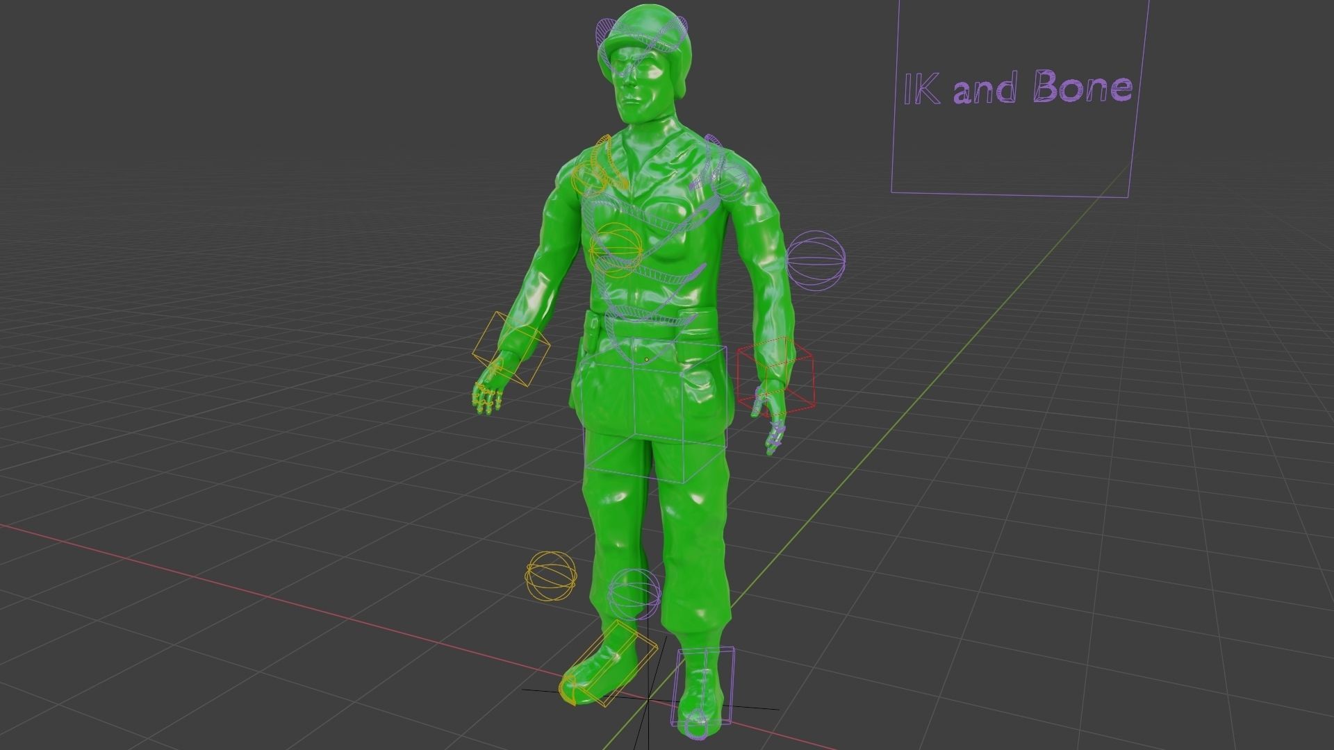 Rigged Green Army Men  Low-poly 3D model_26