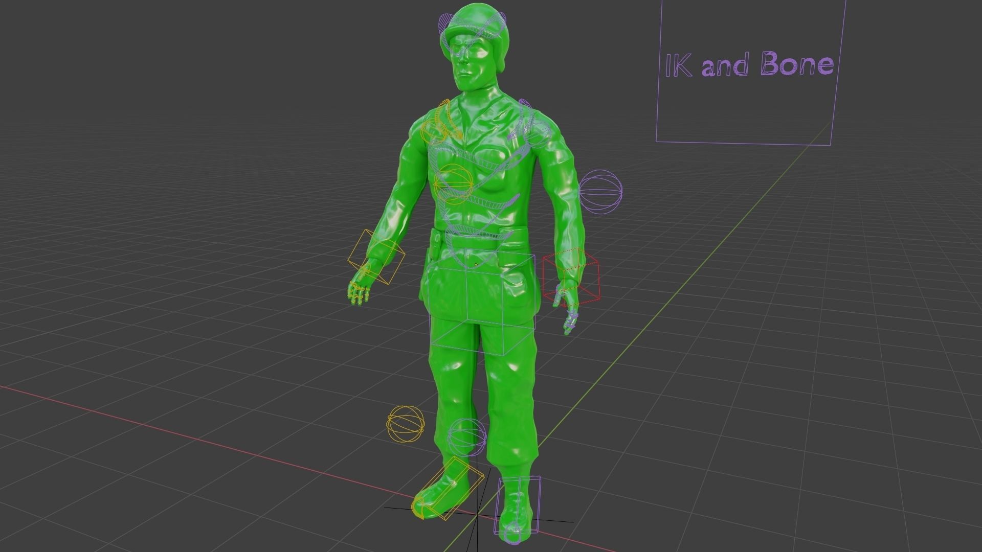 Rigged Green Army Men  Low-poly 3D model_51