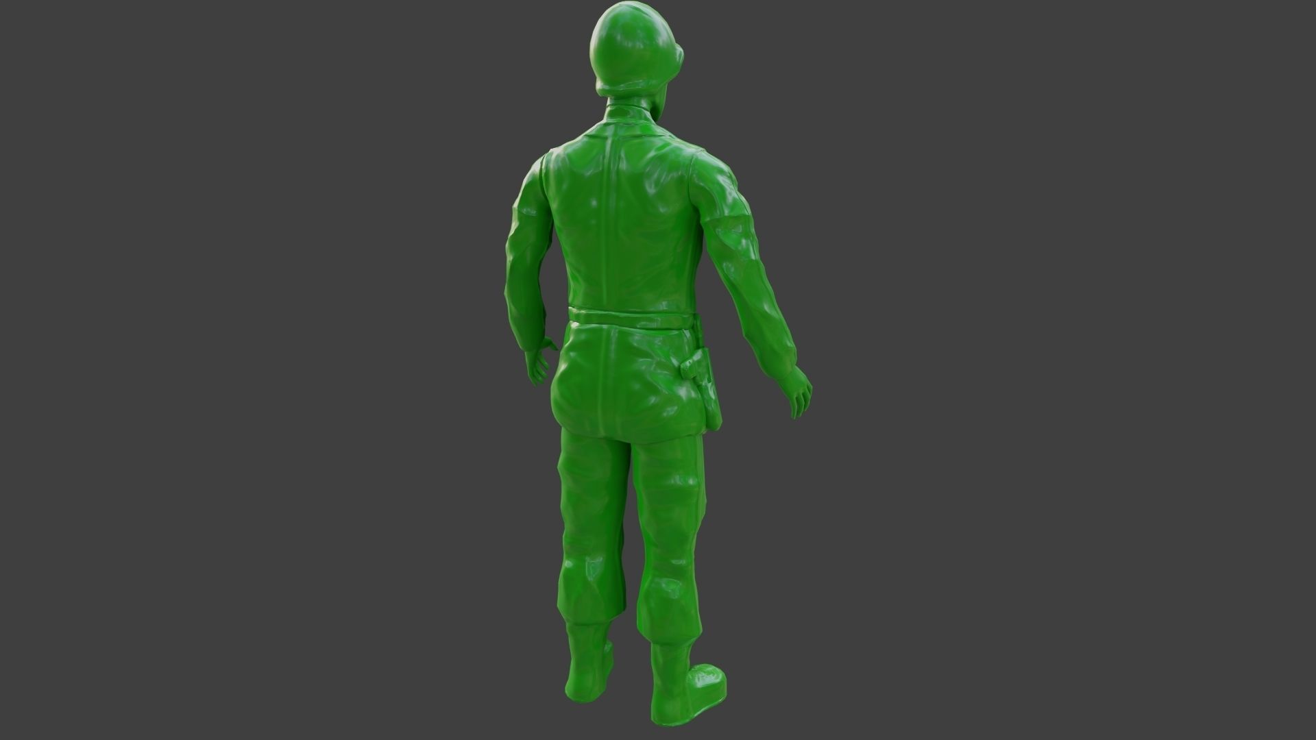 Rigged Green Army Men  Low-poly 3D model_13