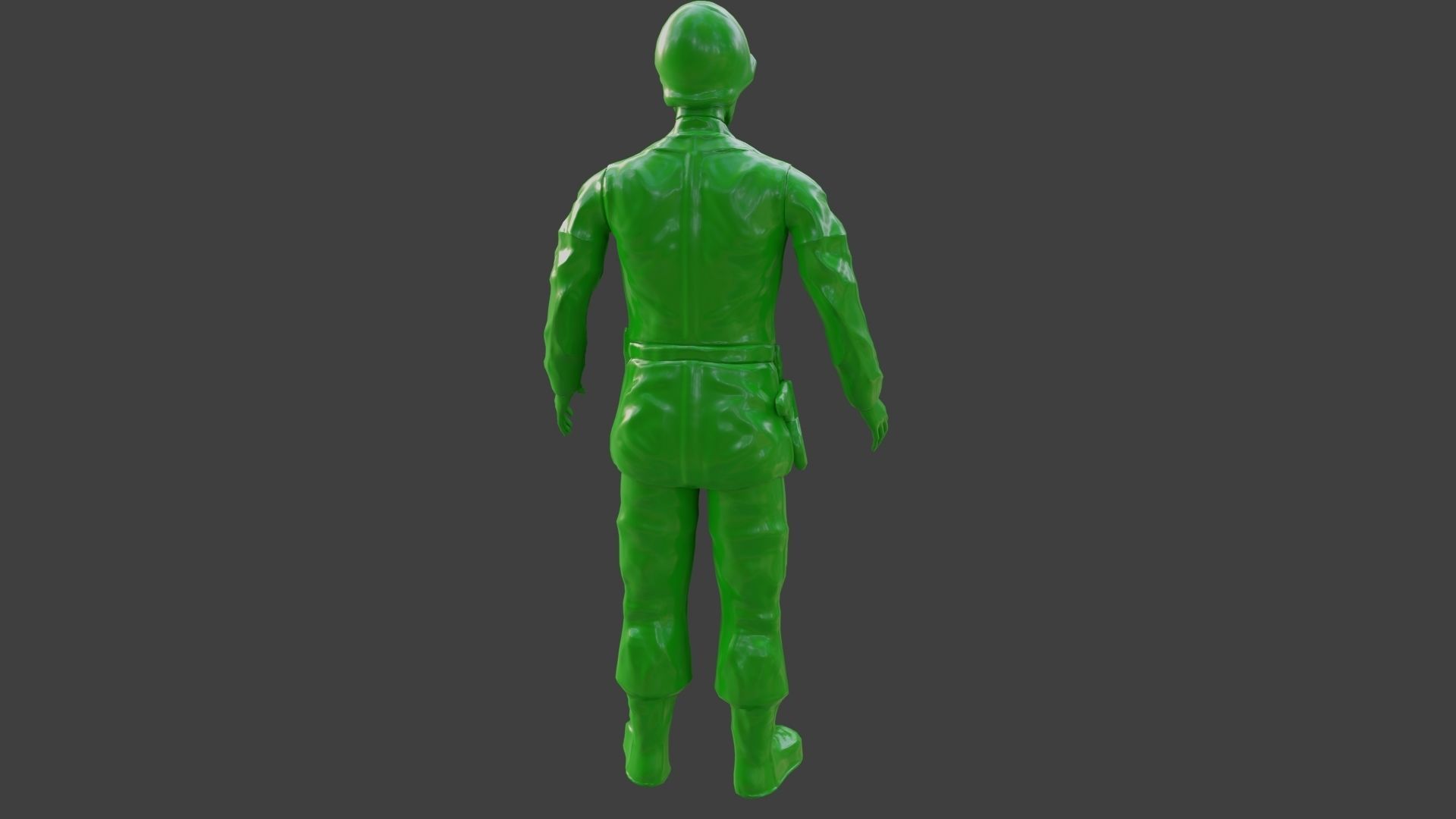 Rigged Green Army Men  Low-poly 3D model_14