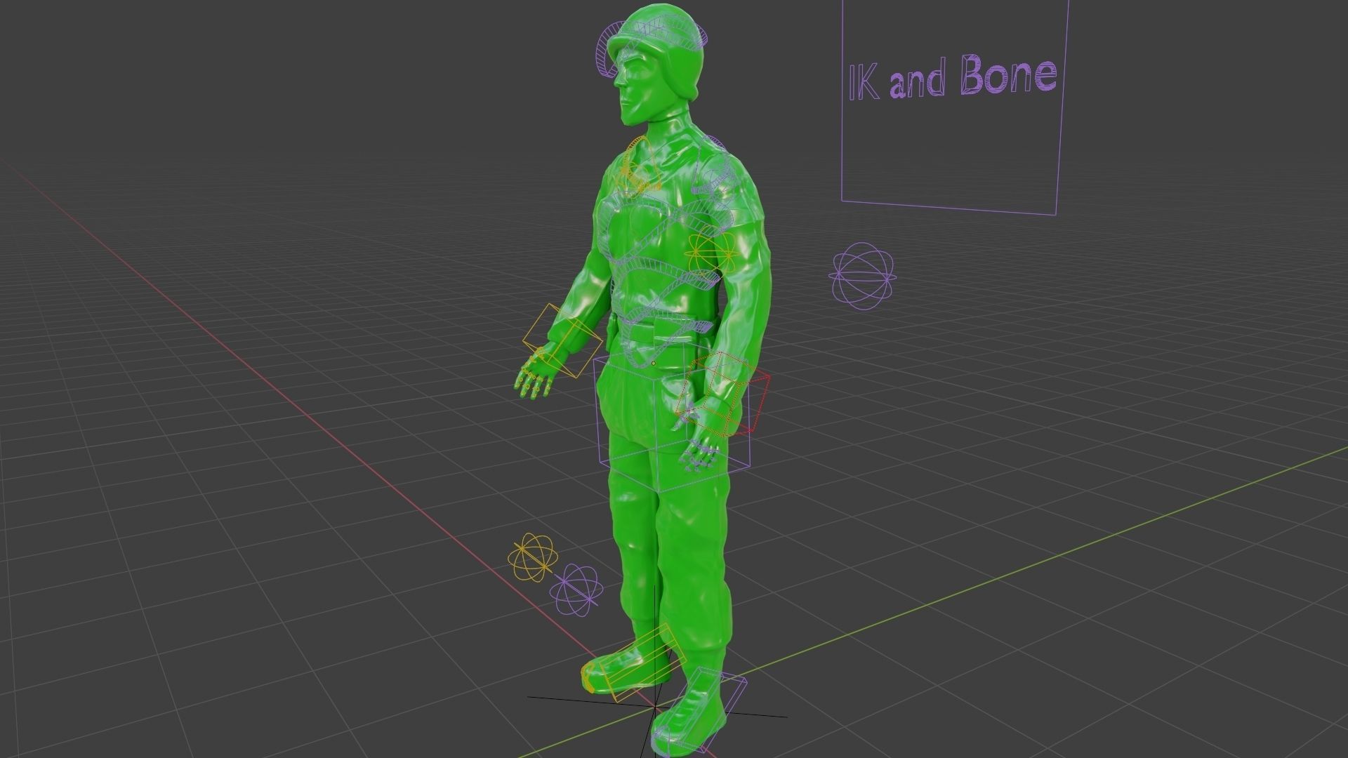 Rigged Green Army Men  Low-poly 3D model_49