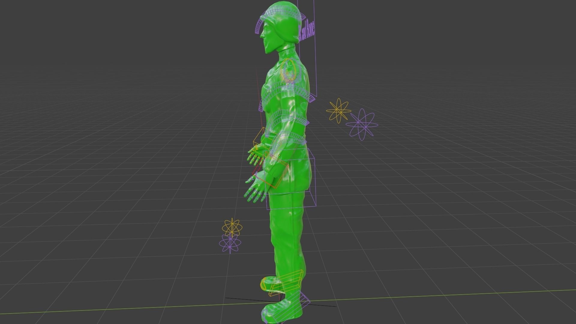 Rigged Green Army Men  Low-poly 3D model_47