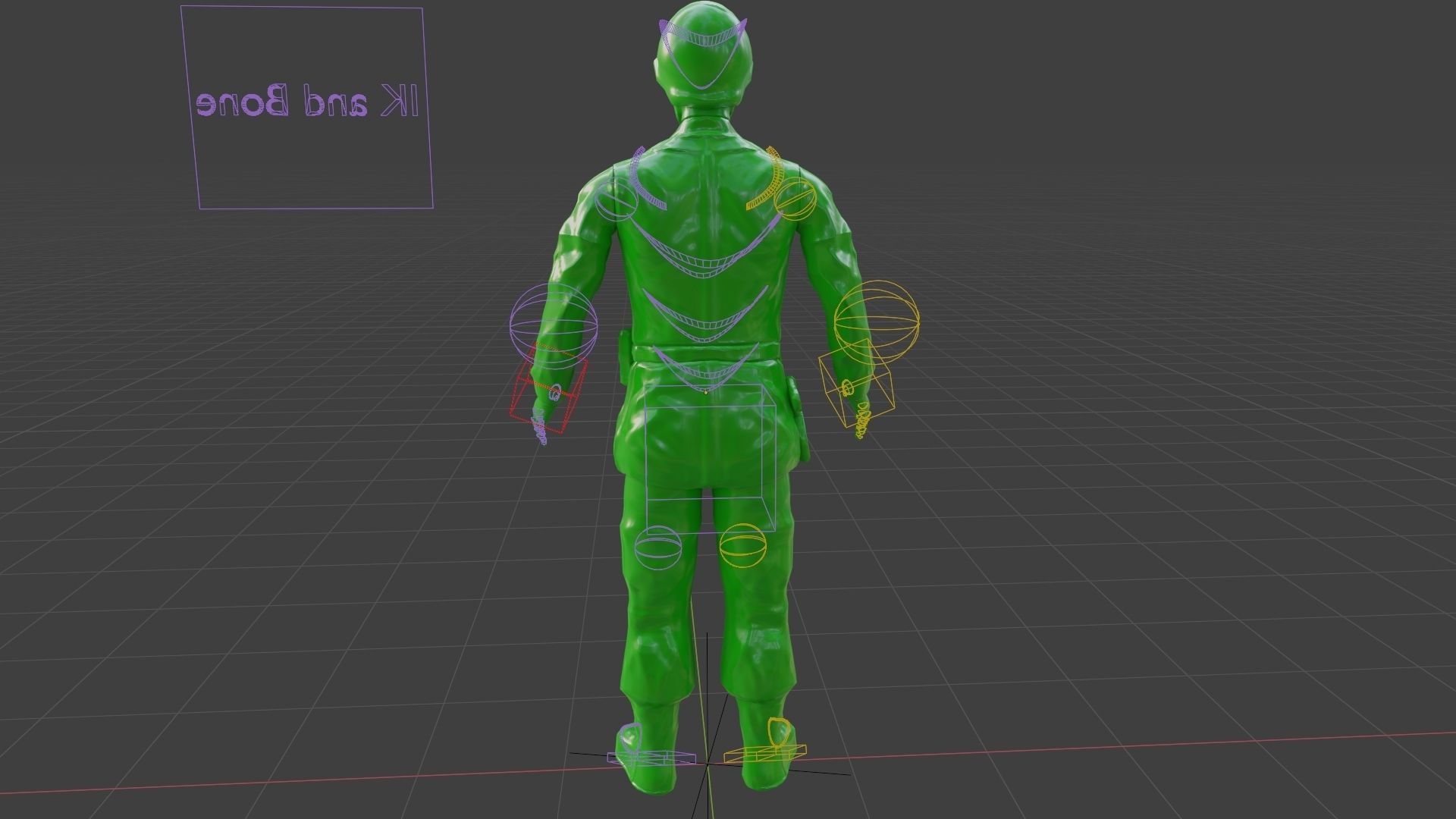 Rigged Green Army Men  Low-poly 3D model_40