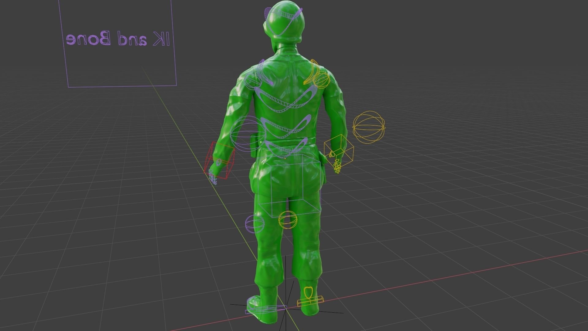 Rigged Green Army Men  Low-poly 3D model_41