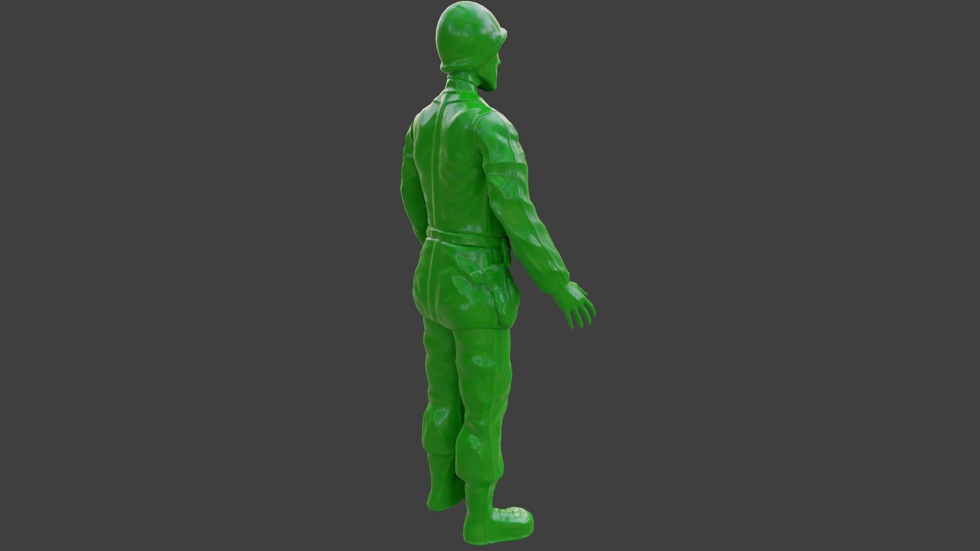 Rigged Green Army Men  Low-poly 3D model_11