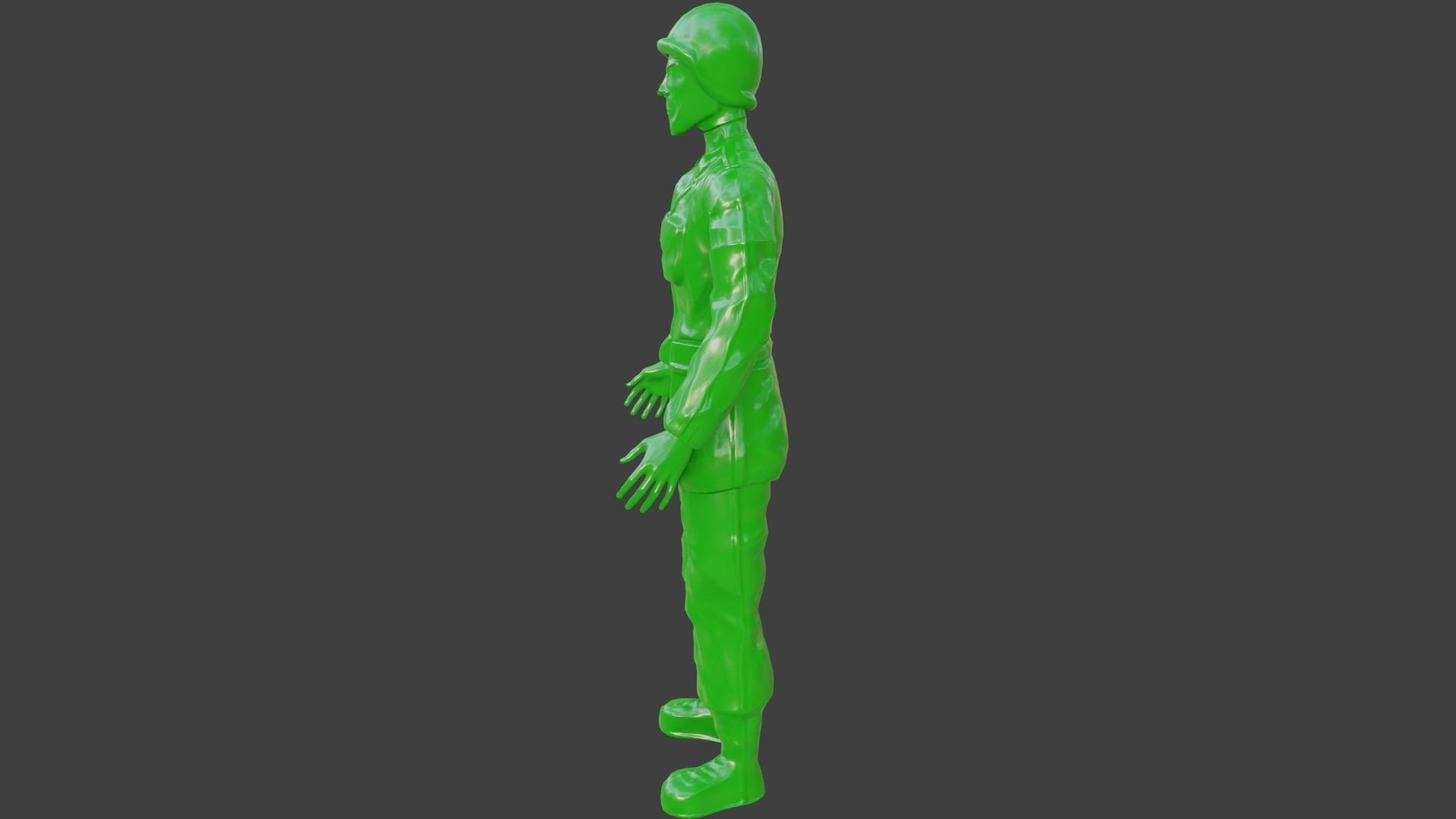 Rigged Green Army Men  Low-poly 3D model_21