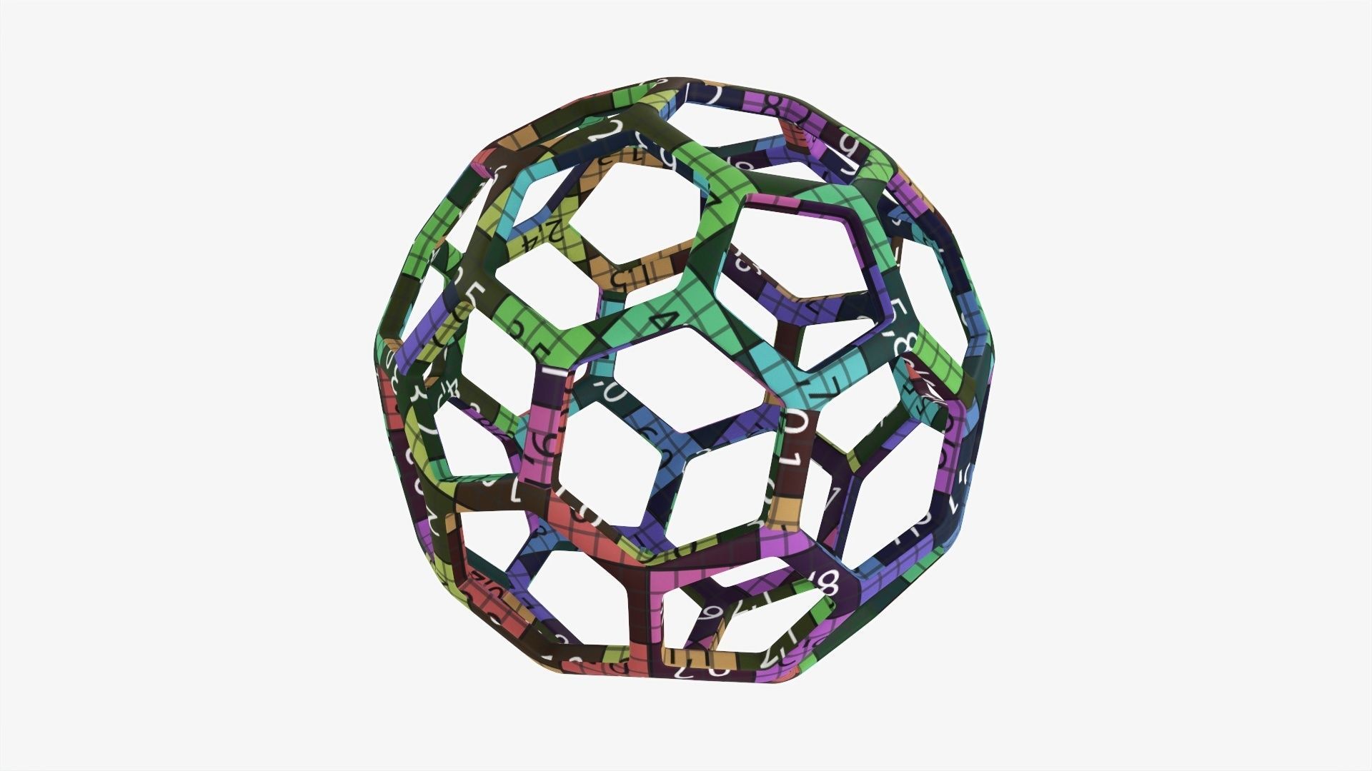 Lattice sphere 3D model_7