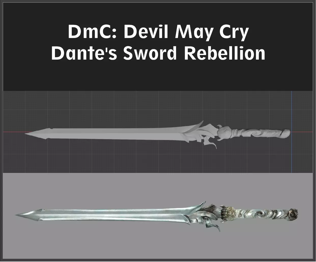DmC Devil May Cry Dante Sword Rebellion 3D print model_0