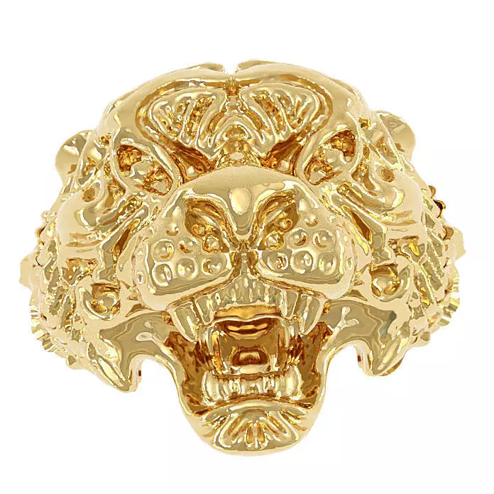Tiger Fancy Mans ring 3D print model_0