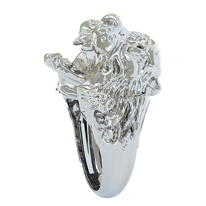 Tiger Fancy Mans ring 3D print model_9