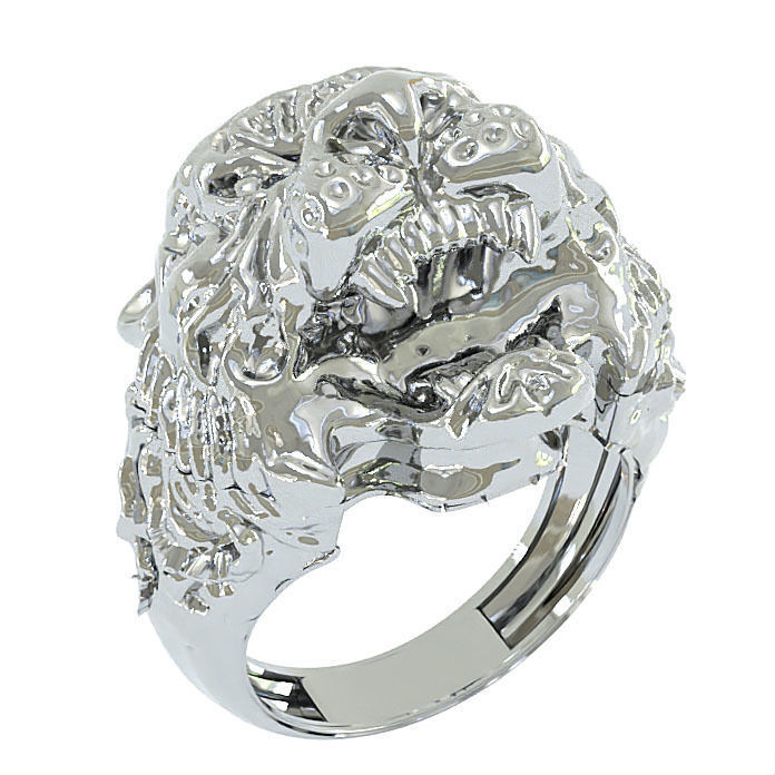 Tiger Fancy Mans ring 3D print model_8